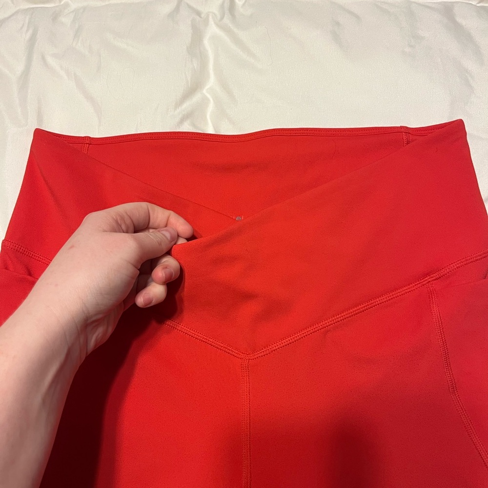 Fabletics Coral Matching Set: Crossover Waist Leggings and Scoop Sports Bra Set - Picture 5 of 8